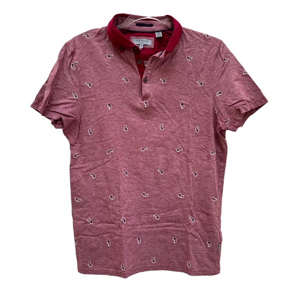 Ted Baker Other - Ted Baker Yaypolo Embroidered Paisley Polo Shirt Preppy Classic 80s 90s Size 3